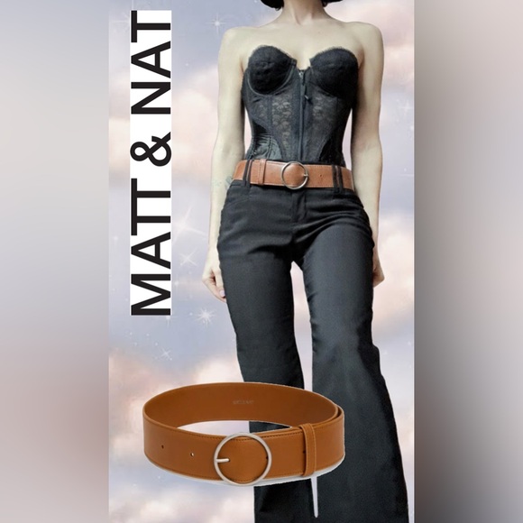 Matt & Nat Other - 🤎 Matt & Nat - Brown Belt - Silver buckle